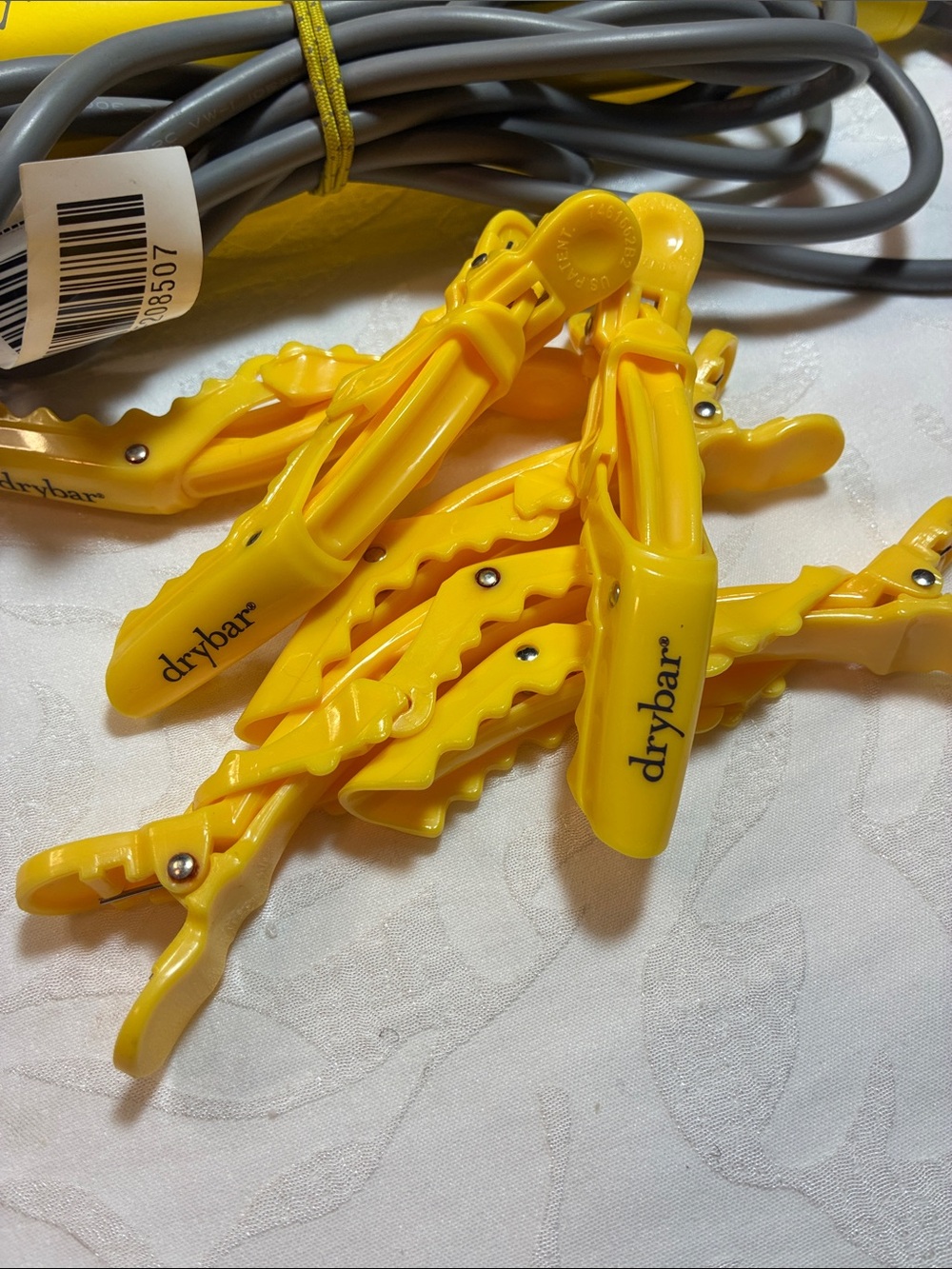 drybar Yellow Flat iron with Rollers and Sectioning Clips - Picture 2 of 4